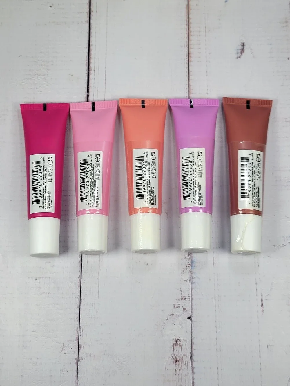 5 Piece Revlon Glimmer Lip Treat Balm Bundle NEW!